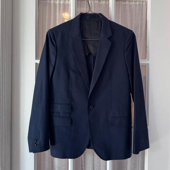 Men's Steven Alan Dark Navy Cotton Blazer - Size 38 - Picture 1 of 7